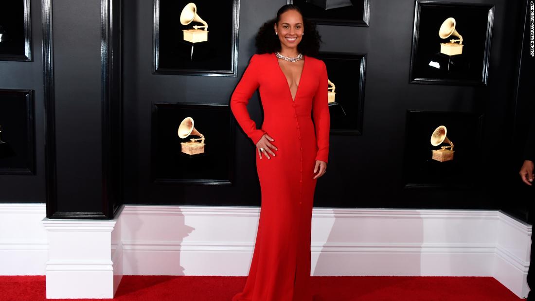 Alicia Keys was hosting the Grammys for the first time.