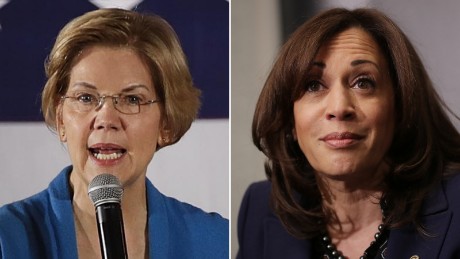 Elizabeth Warren and Kamala Harris