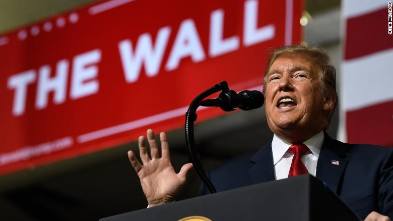 President Donald Trump speaks during a rally in El Paso, Texas, Monday, Feb. 11, 2019. (AP Photo/Susan Walsh)