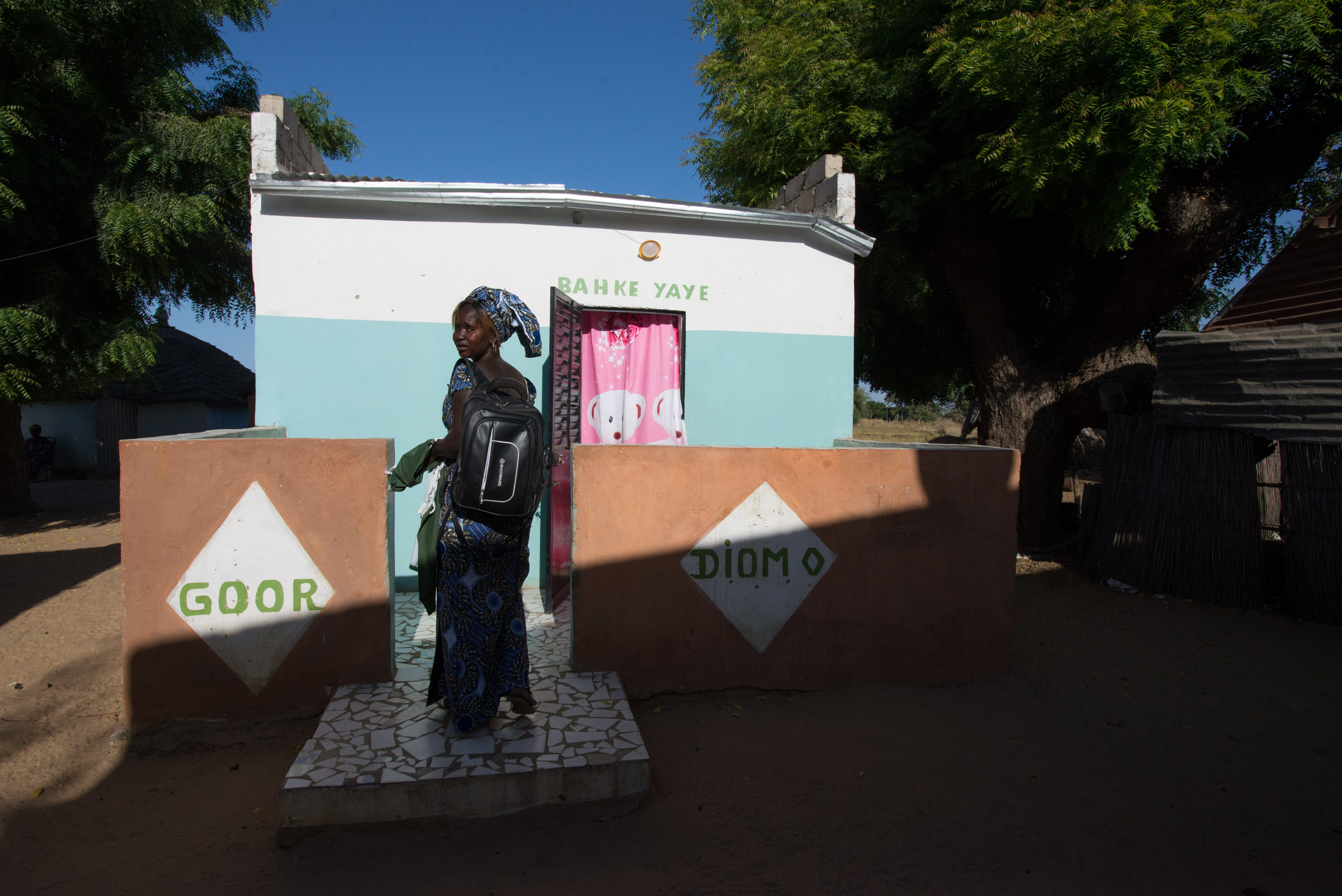 Marie Diouf outside her home in the village of Ndiemou, which means &quot;Salt&quot; in the local Serer language.