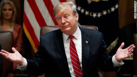 President Donald Trump speaks during a cabinet meeting at the White House, Tuesday, Feb. 12, 2019, in Washington. (AP Photo/ Evan Vucci)