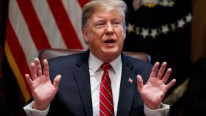 President Donald Trump speaks during a cabinet meeting at the White House, Tuesday, Feb. 12, 2019, in Washington. (AP Photo/ Evan Vucci)