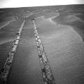 mars opportunity rover northward view of tracks