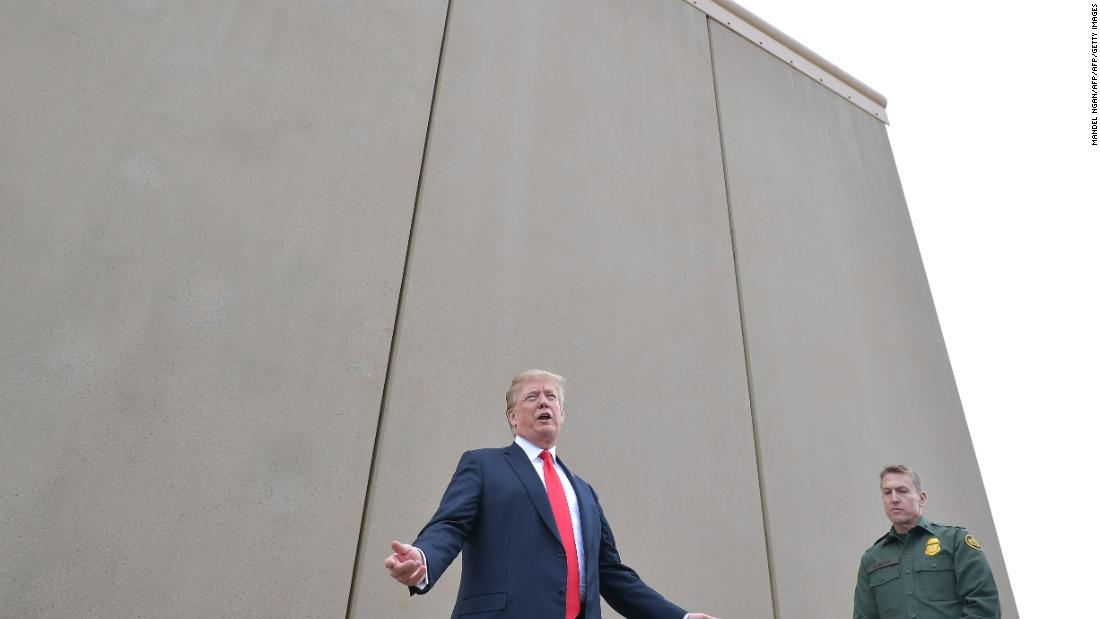 A Plaque Says This Fence In Southern California Is The First Completed  Section Of Trump's Border Wall