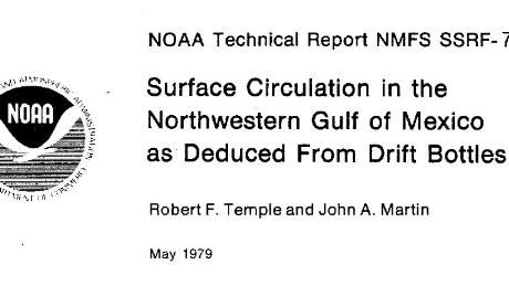 NOAA&#39;s lab in Galveston published its ocean current study in 1979.