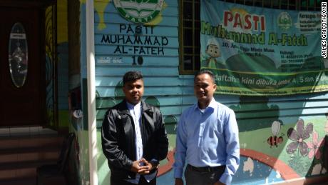 Azim Awi (right) manages a kindergarten run by the Malaysian Islamic Party, in Kampong Bharu, a traditional Malay village in the heart of Kuala Lumpur.