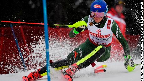 Mikaela Shiffrin makes history with fourth straight slalom gold