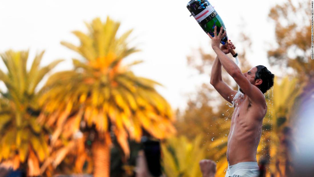 Former world champion Lucas Di Grassi celebrates his victory at the Mexico ePrix, arguably the most thrilling race in the sport&#39;s five seasons. Race leader Pascal Wehrlein&#39;s battery died just meters from the line, allowing Di Grassi to swoop past on the inside and snatch victory.