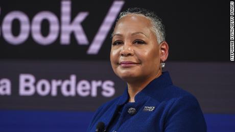 Lisa Borders appears at a Time's Up event in November.