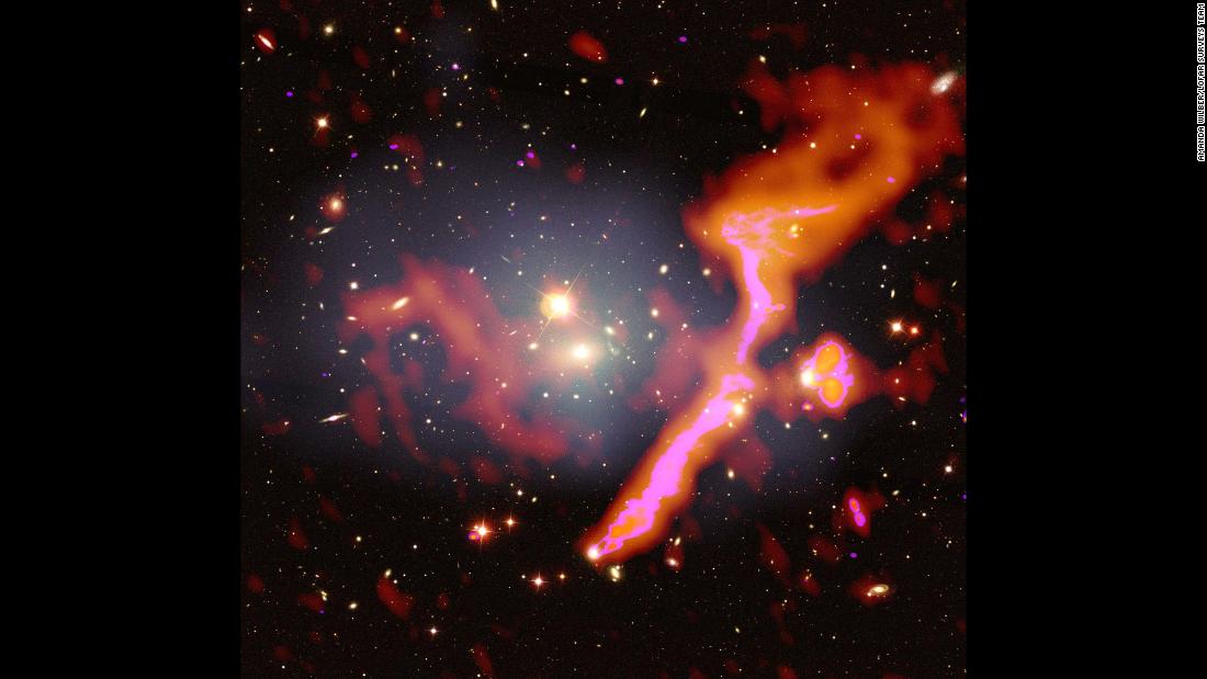 The Low Frequency Array telescope, or LOFAR, is helping astronomers find hundreds of thousands of previously unknown distant galaxies. Here are some of them.&lt;br /&gt;&lt;br /&gt;The galaxy cluster Abell1314 is 460 million light-years from Earth. The cluster merged with another cluster, creating an emission that could be detected by LOFAR. 