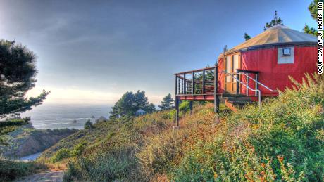 The 16 yurts at Treebones Resort are on stilts so the land beneath them is disturbed as little as possible. 