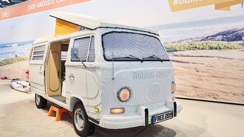 This Volkswagen camper van is made of 400,000 Legos