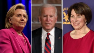 Hillary Clinton, Joe Biden and Amy Klobuchar