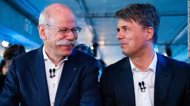 Daimler boss Dieter Zetsche meets BMW chairman Harald Krüger in Berlin.

