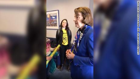 Dianne Feinstein's climate change discussion with schoolchildren gets heated 