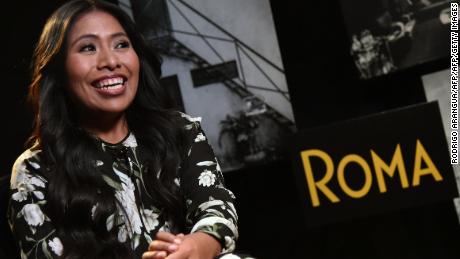 Mexican actress Yalitza Aparicio speaks during an interview with AFP in Mexico City on January 29, 2019. - Aparicio, an indigenous Mexican woman, earned a best-actress nomination for the Oscars for her role in the Netflix film Roma. (Photo by RODRIGO ARANGUA / AFP)        (Photo credit should read RODRIGO ARANGUA/AFP/Getty Images)