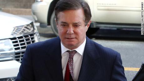 Former Trump campaign manager Paul Manafort arrives in court last year.  On Thursday, he was sentenced to 47 months in prison.