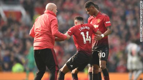 Jesse Lingard was one of three Manchester United players to be substituted in the first half due to injury against Liverpool. 