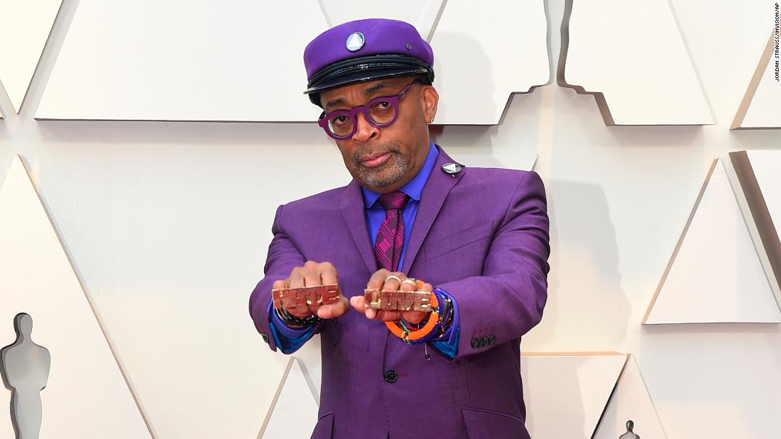Spike Lee, nominated in the best director category for &quot;BlacKkKlansman,&quot; paired his purple Ozwald Boateng suit with gold Jordans, a necklace bearing Prince&#39;s symbol and rings reading &quot;Love&quot; and &quot;Hate,&quot; a tribute to his 1989 film, &quot;Do the Right Thing.&quot; 