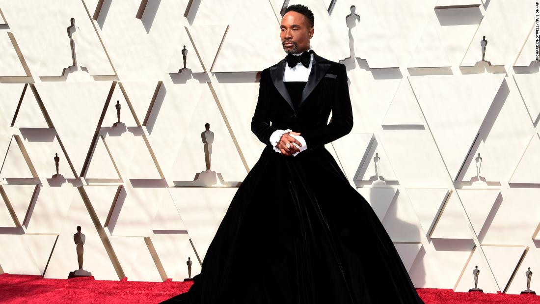 &quot;Pose&quot; star Billy Porter, one of the first to arrive, became one of the night&#39;s most talked-about stars when he arrived in a black velvet tux dress by Christian Siriano. The designer tweeted a gif of the actor spinning in his creation, saying it was an &quot;honor to create this moment.&quot;  
