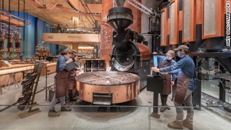 The Tokyo Roastery&#39;s bean-roasting cask.