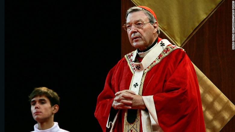 Cardinal George Pell is seen addressing the audience during the Opening Mass of Welcome of World Youth Day Sydney 2008 at Barangaroo on July 15, 2008 in Sydney, Australia.
