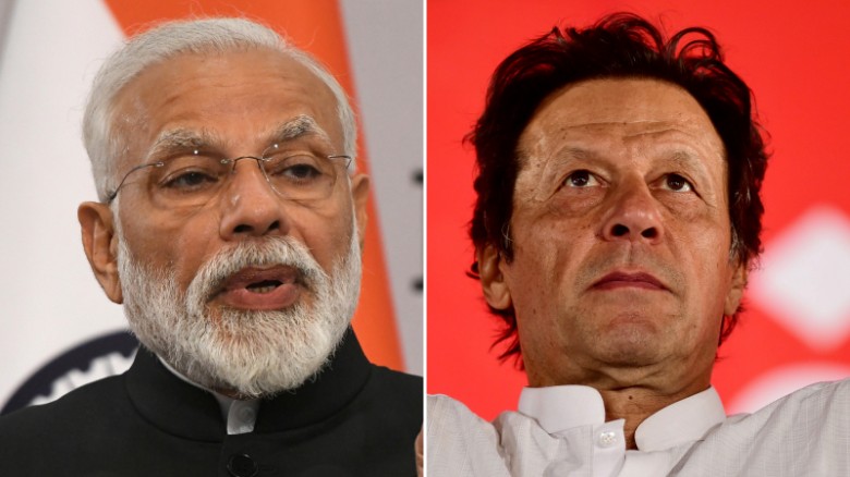 Indian Prime Minister Narendra Modi and Pakistan Prime Minister Imran Khan.