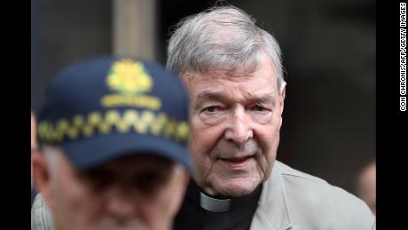 Cardinal George Pell (R) leaves the County Court of Victoria court after prosecutors decided not to proceed with a second trial on alleged historical child sexual offences in Melbourne on February 26, 2019. - Australian Cardinal George Pell, who helped elect popes and ran the Vatican&#39;s finances, has been found guilty of sexually assaulting two choirboys, becoming the most senior Catholic cleric ever convicted of child sex crimes. (Photo by CON CHRONIS / AFP)        (Photo credit should read CON CHRONIS/AFP/Getty Images)