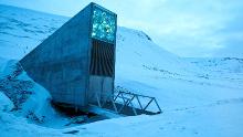 A general view of the entrance of the international gene bank Svalbard Global Seed Vault (SGSV), outside Longyearbyen on Spitsbergen, Norway, on February 29, 2016. / AFP / NTB Scanpix / Junge, Heiko / Norway OUT        (Photo credit should read JUNGE, HEIKO/AFP/Getty Images)