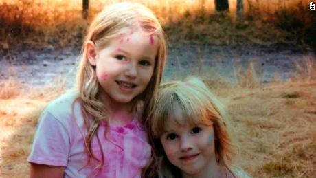  Leia Carrico, 8, left, and her sister Caroline Carrico, 5.