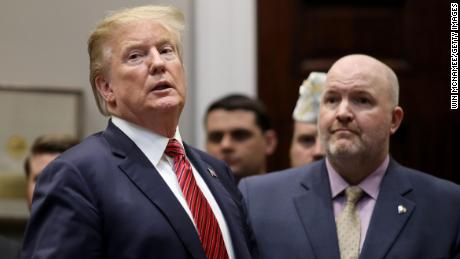 WASHINGTON, DC - MARCH 05: U.S. President Donald Trump listens to a shouted question from a reporter following the signing of an executive order at the White House on the &quot;National Roadmap to Empower Veterans and End Veteran Suicide&quot; March 5, 2019 in Washington, DC. Trump commented on the recent requests from committees in the House of Representatives for documents related to his business, personal tax records, and other subjects believed to be under congressional investigation. (Photo by Win McNamee/Getty Images)