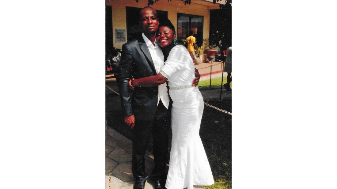 Thelma (right) with her husband Terrance Oppong-Sagoe. 