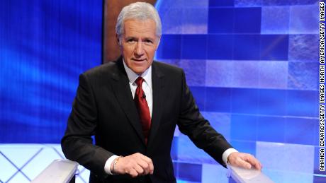 CULVER CITY, CA - APRIL 17:  Game show host Alex Trebek poses on the set of the &quot;Jeopardy!&quot; Million Dollar Celebrity Invitational Tournament Show Taping on April 17, 2010 in Culver City, California.  (Photo by Amanda Edwards/Getty Images)