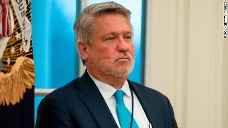 White House Communications Director Bill Shine looks on as United States President Donald J. Trump hosts a naturalization ceremony in the Oval Office of the White House in Washington, DC  on Saturday, January 19, 2019. (PRon Sachs-Pool/Getty Images)