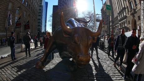 NEW YORK, NY - DECEMBER 07: A General View of  the Bull on Broadway on December 7, 2018 at the New York Stock Exchange in New York, NY.  (Photo by Rich Graessle/Icon Sportswire via Getty Images)