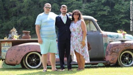 Julie Harless with her sons Jordan and Brad.