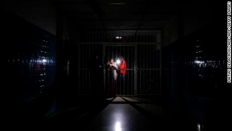 A dark corridor at Miguel Perez Carreno hospital, in Caracas, during the outage March 8.