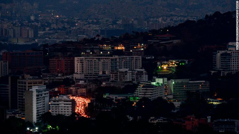 View of Caracas during the partial power outage on March 9.