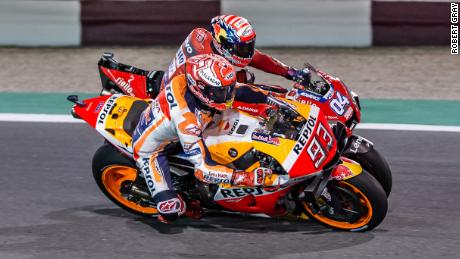Dovizioso and Marquez go wheel-to-wheel in a thrilling race in Qatar.