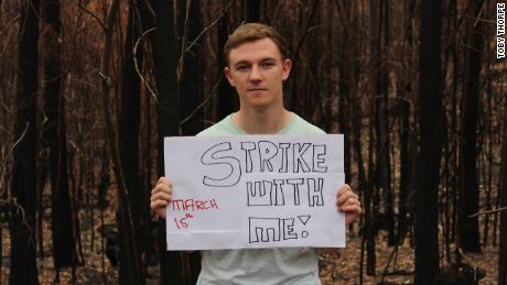 17-year-old Toby Thorpe has organized a strike in Tasmania because he wants future generations to enjoy the island&#39;s natural beauty. 