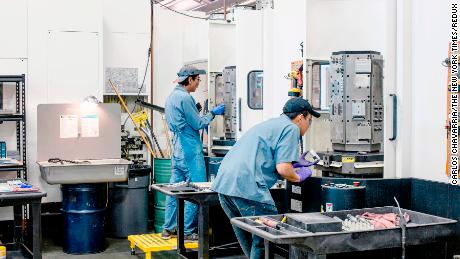 The Theranos lab in San Francisco, April 12, 2015. Some employees who worked at the company say they are having a hard time finding full-time work after the scandal. (Carlos Chavarria/The New York Times)