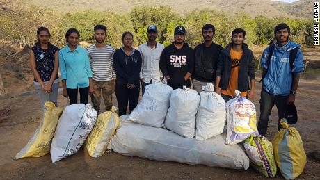 A group in Junagadh, India, posted on Instagram about collecting plastic thrown out by locals.