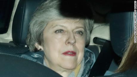 Britain's Prime Minister Theresa May leaves the Houses of Parliament on March 12, 2019.