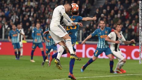 Ronaldo scored three times as Juventus qualified for the Champions League quarter-finals.