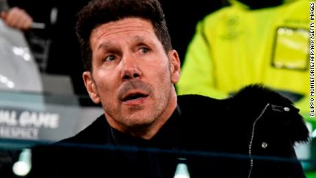 Atletico Madrid&#39;s Argentine coach Diego Simeone.