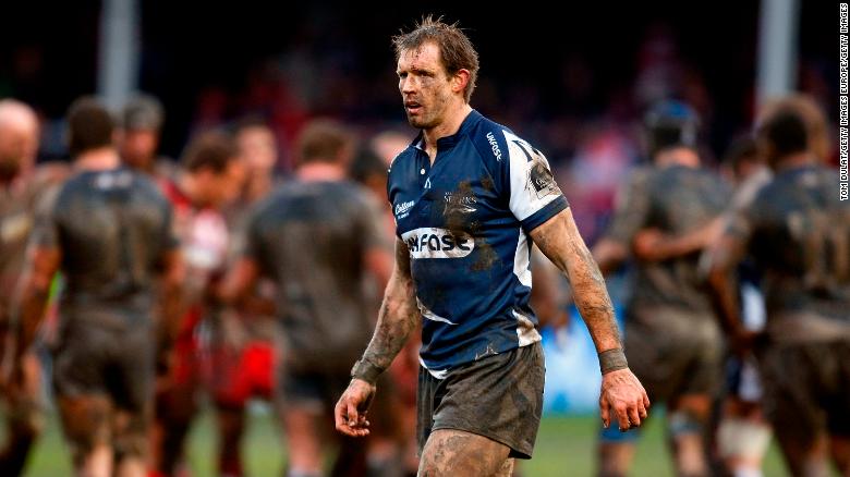 GLOUCESTER, ENGLAND - FEBRUARY 27: Dafydd James of Sale Sharks during the Guinness Premiership match between Gloucester and Sale Sharks at Kingsholm on February 27, 2010 in Gloucester, England. (Photo by Tom Dulat/Getty Images)