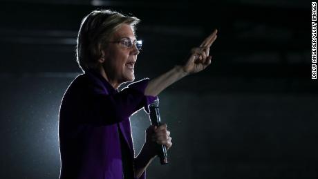 Sen. Elizabeth Warren (D-MA), one of several Democrats running for the party's nomination in the 2020 presidential race, speaks during a campaign event, March 8, 2019 in the Queens borough of New York City. On Friday, Warren released a new regulatory proposal aimed at breaking up some of the nation's biggest technology companies, including Amazon, Google and Facebook. ages)