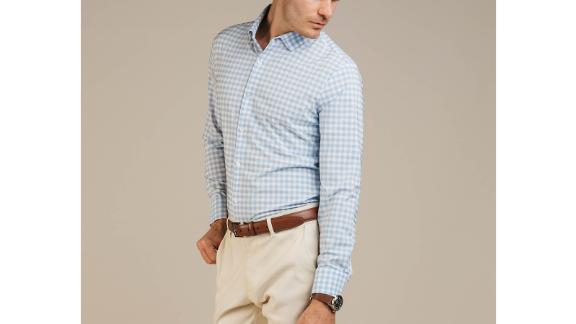 sweat proof button down shirt