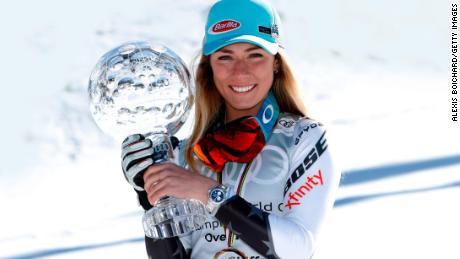SOLDEU, ANDORRA - MARCH 17: Mikaela Shiffrin of USA wins the globe in the overall standings during the Audi FIS Alpine Ski World Cup Men&#39;s Slalom and Women&#39;s Giant Slalom on March 17, 2019 in Soldeu Andorra. (Photo by Alexis Boichard/Agence Zoom/Getty Images)