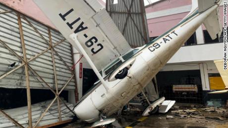 The airport in Beira, Mozambique, was damaged during Cyclone Idai. 